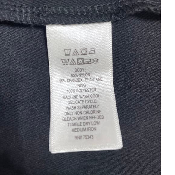 Cynthia Rowley Women Dress Sz 10 Black Stretch Pockets Skater Racerback FitFlare - Picture 6 of 9